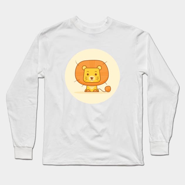 Cute little lion Long Sleeve T-Shirt by geep44